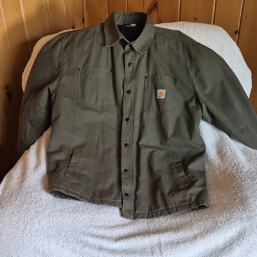 Carhartt Men's Khaki Shirt Jacket